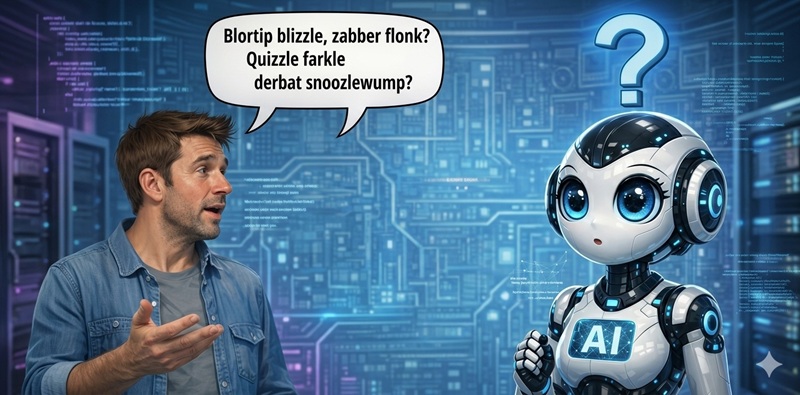Človek komunikuje s AI