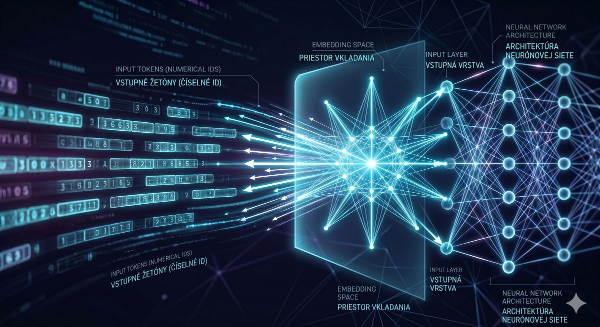 Vstup tokenu do neurónovej siete